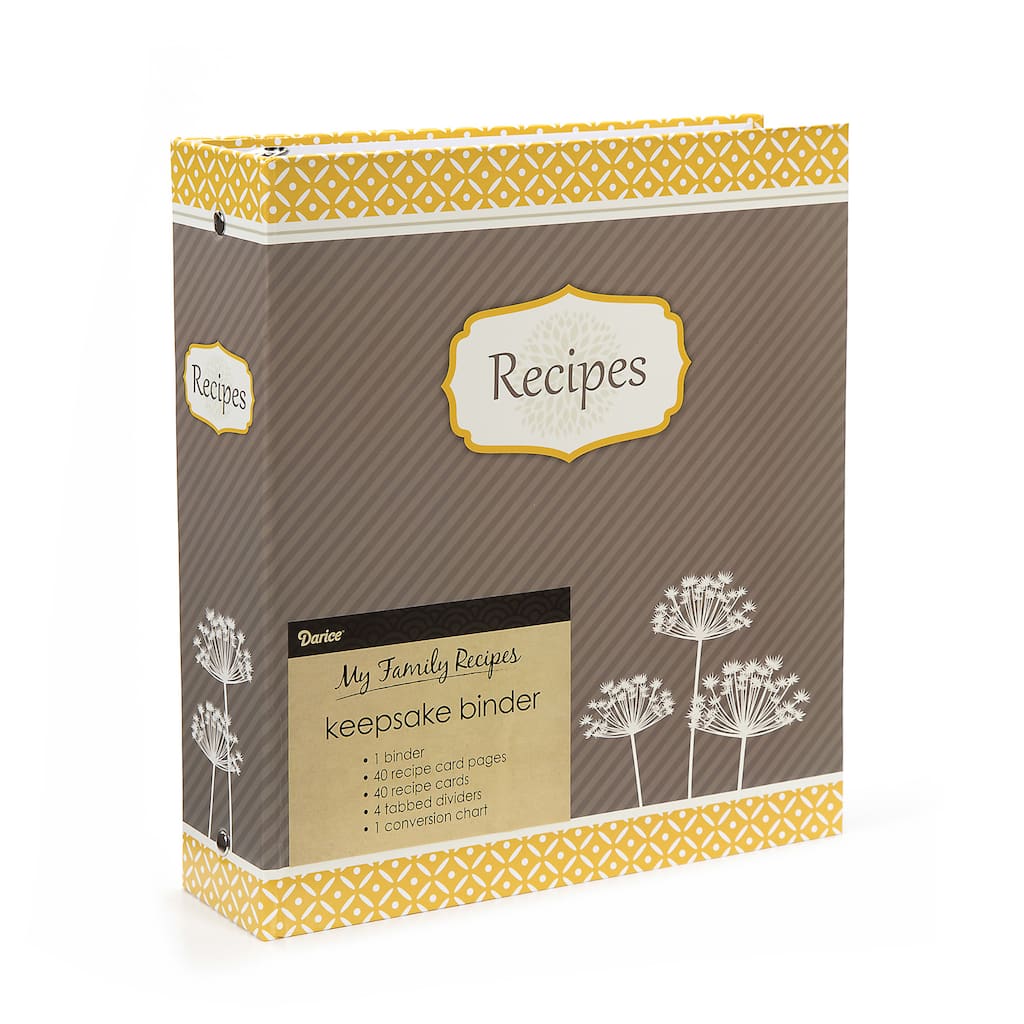 recipe binder yellow floral design make your own recipe book